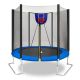 SUNRINX FLIPZA 8 ft. Trampoline with Basketball Hoop and Enclosure Net SRHWBC0202
