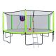 SUNRINX FLIPZA 15 ft. Trampoline with Basketball Hoop and Enclosure Net in Green SRHWBC0206