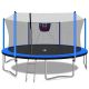 SUNRINX FLIPZA 15 ft. Trampoline with Basketball Hoop and Enclosure Net in Blue SRHWBC0207