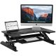 Mount-It! - Wide Standing Desk Converter w/ Gas Spring - Black