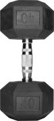 Stack Fitness - 40-LB Hex Dumbbell - Black
