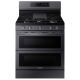 Samsung - 6.0 cu. ft. Smart Freestanding Gas Range w/ Flex Duoâ„¢ & Air Fry - Fingerprint Resistant Black Stainless Steel