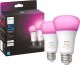 Philips - Hue A19 Bluetooth 75W Smart LED Bulbs (2-pack) - White and Color Ambiance