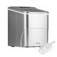 NewAir 26 lbs. Countertop Ice Maker, Portable and Lightweight, Intuitive Control, Large or Small Ice Size, BPA-Free Parts - Matte Silver