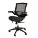 Flash Furniture - Mid-Back Transparent Mesh Executive Swivel Office Chair w/ Flip-Up Arms - Black Mesh/Black Frame