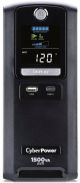 CyberPower - 1500VA Battery Back-Up System with LCD and USB Charging - Black