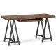 Simpli Home - Sawhorse Solid Veneer and Metal Desk - Walnut