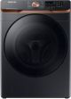 Samsung - 5.0 cu. ft. Extra Large Capacity Smart Front Load Washer with Super Speed Wash and Steam - Brushed black