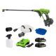 Greenworks - 24-Volt (600 PSI) Portable Power Cleaner (2 x 2.0Ah USB Batteries and Charger Included) - Green