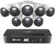 Swann Master Series 4K, 8-Channel, 8-Camera, Indoor/Outdoor PoE Wired 4K UHD 2TB HDD NVR Security Surveillance System