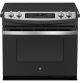 GE - 4.4 Cu. Ft. Self-Cleaning Drop-In Electric Range - Stainless steel JD630STSS