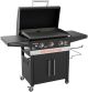 Blackstone - 28-in. Outdoor Griddle with Hood, Cabinet, and Folding Side Shelves - Black