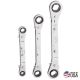 Klein Tools 3-Piece Fully Reversible Ratcheting Offset Box Wrench Set 68244