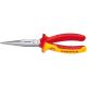 KNIPEX Heavy Duty Forged Steel 8 in. Long Nose Pliers with 61 HRC Cutting Edge and 1,000-Volt Insulation 26 18 200 SBA