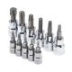 Husky 1/4 and 3/8 in. Drive Torx Bit Socket Set (11-Piece) HTXBS11PCSR