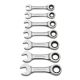 GEARWRENCH SAE 72-Tooth Stubby Combination Ratcheting Wrench Tool Set (7-Piece) 9507D