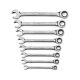 GEARWRENCH 72-Tooth 12 Point SAE Open End Combination Ratcheting Wrench Set(8-Piece) 85599