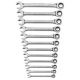GEARWRENCH Metric 72-Tooth Open and Box End Ratcheting Combination Wrench Tool Set (12-Piece) 85597