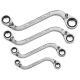 GEARWRENCH 72-Tooth 12 Point SAE Reversible S-Shape Double Box Ratcheting Wrench Set (4-Piece) 85399
