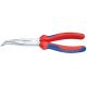 KNIPEX 8 in. Angled Long Nose Pliers without Cutter with Comfort Grip 38 25 200
