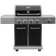 KENMORE 4 Burner Propane Gas Grill in Black with Searing Side Burner PG-40409SOLB