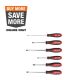 Milwaukee Phillips/Slotted Flat Head Hex Drive Screwdriver Set with Tri-Lobe Handle (6-Piece) 48-22-2706