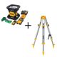 DEWALT 20V Lithium-Ion 250 ft. Green Rotary Laser Level and Construction Tripod with 2Ah Battery, Charger and TSTAK Case DW079LGCS