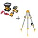 DEWALT 20V MAX Lithium-Ion 200 ft. Red Self Leveling Rotary Laser Level Kit and Construction Tripod DW079LRCS