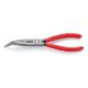 KNIPEX 8 in. Angled Long Nose Pliers with Cutter 26 21 200