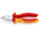 KNIPEX 7-1/4 in. Insulated Combination Pliers with Comfort Grip and Chrome Finish 03 06 180