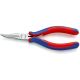 KNIPEX 5-3/4 in. Electronics Pliers-Angled Half Round Tips with Comfort Grip 35 82 145