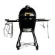 GRILL DOME 18 in. Large Infinity X2 Kamado Charcoal Grill in Black with Domemobile, Grill Gripper and Ash Tool GDG-BK-DM