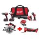 Milwaukee M18 18V Lithium-Ion Cordless Combo Kit (4-Tool) with M18 6-1/2 in. Circular Saw & Oscillating Multi-Tool 2696-24-2630-20-2626-20