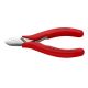 KNIPEX 4-1/2 in. Electronics Diagonal Cutters with Round Head and Flush Cut 77 21 115 N