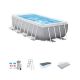 Intex 16 ft. x 8 ft. x 42 in. D Rectangular Metal Frame Above Ground Pool 26791EH