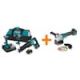 Makita 18V LXT Brushless 3-Piece Combo Kit (4.0 Ah) with 18V LXT Brushless 4-1/2 in./5 in. Cut-Off/Angle Grinder XT328M-XAG04Z