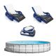 Intex 26 ft. L x 26 ft. W x 52 in. H Round Above Ground Swimming Pool with 2 Inflatable Loungers and Floating Cooler 26345VM + 2 x 58868EP + 58821EP