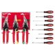 Milwaukee Straight-Cut Offset Aviation Snip (3-Pack) with Screwdriver Set (8-Piece) 48-22-4533-48-22-2718