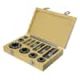 Drill America 1/8 in., 1/4 in., 3/8 in., 1/2 in., 3/4 in. and 1 in. Carbon Steel NPT Pipe Tap and Die Set (12-Piece) DWTNPT-SET