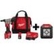 Milwaukee M12 12-Volt Lithium-Ion Cordless Rivet Tool Kit with (2) 1.5Ah Batteries, Charger and 1000 Lumens M12 Flood Light 2550-22-2364-20
