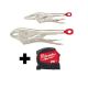 Milwaukee Torque Lock Locking Pliers Set (2-Piece) with 25 ft. x 1.2 in. Compact Wide Blade Tape Measure with 12 ft. Standout 48-22-3602-48-22-0425