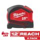 Milwaukee 25 ft. Compact Auto Lock Tape Measure (2-Pack) 48-22-6825-48-22-6825