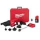 Milwaukee M12 12V Lithium-Ion Cordless Drain Cleaning Airsnake Air Gun Kit with (2) 2.0 Ah Batteries, Toilet Attachments 2572B-21-48-11-2420