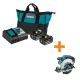 Makita 18V LXT Lithium-Ion Battery and Rapid Optimum Charger Starter Pack (5.0Ah) with bonus 18V LXT 6-1/2 in. Circular Saw BL1850BDC2XSS02