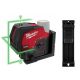 Milwaukee M12 12-Volt Lithium-Ion Cordless Green 125 ft. Cross Line and Plumb Points Laser Level and Track Clip (2-piece) 3622-20-48-35-1313