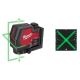 Milwaukee Green 100 ft. Cross Line and Plumb Points Rechargeable Laser Level with REDLITHIUM Lithium-Ion USB Battery and Target 3522-21-48-35-1111