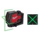 Milwaukee 100 ft. REDLITHIUM Lithium-Ion USB Green Rechargeable Cross Line Laser Level with Charger and Alignment Target 3521-21-48-35-1111