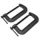 WEN Heavy-Duty Cast Iron C-Clamps with 6 in. Jaw Opening and 2.75 in. Throat Set (2-Piece) CLC630