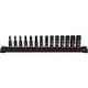 Milwaukee SHOCKWAVE 1/4 in. Drive Metric Deep Well 6 Point Impact Socket Set (14-Piece) 49-66-7003