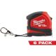 Milwaukee 10 ft. Keychain Tape Measure with LED Light (6-Pack) 48-22-6601x6